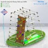 Cơ bản + vách leo núi - cao 1.6m - Xà đu đa năng hình thang