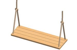 Ghế đu gỗ cho bộ xà đu cao 1m3/1m35/1m4