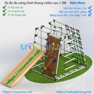 xà đu đa năng cho bé bộ cao 1.3m