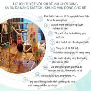 xà đu đa năng cho bé bộ cao 1.3m