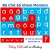 Chữ nhám Tiếng Việt - nét in thường - Bộ 29 chữ MONMIN (Montessori Sandpaper Letters)