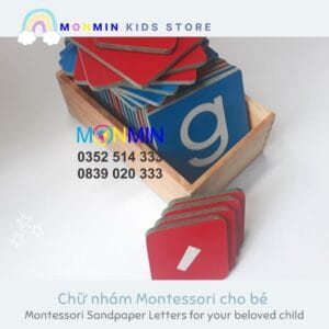 Bộ chữ nhám Tiếng Việt MONMIN (Montessori Sandpaper Letters)