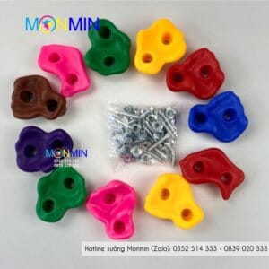 Mấu leo núi trẻ em Monmin gắn tương trong nhà, ngoài trời