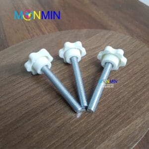 Núm khóa vặn bulong đầu nhựa - Khung giá chữ A M6 x 45 mm