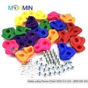 Mấu leo núi trẻ em Monmin gắn tương trong nhà, ngoài trời
