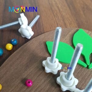 Núm khóa vặn bulong đầu nhựa - Khung giá chữ A M6 x 45 mm