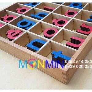 Chữ di động Tiếng Việt - Nét in thường - Học ghép chữ thành câu - Giáo cụ Montessori - Monmin