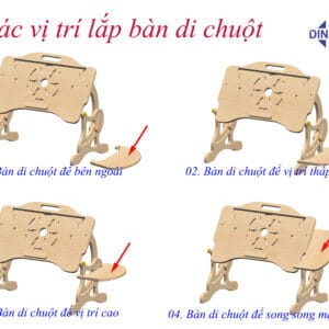 Các vị trí lắp bàn di chuột